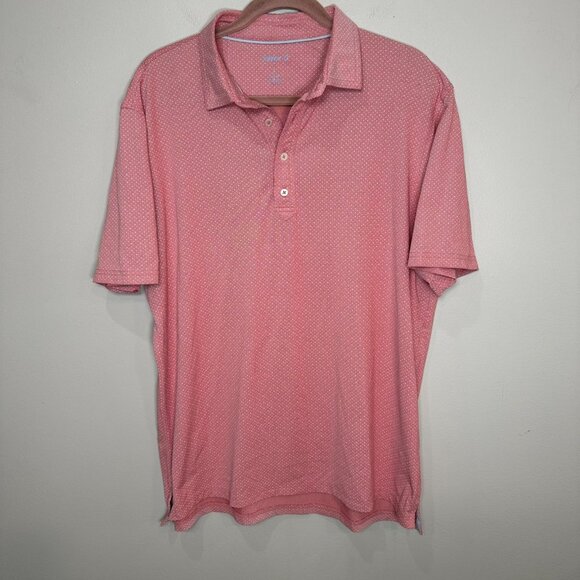 Johnnie-O Performance Polo Size Large Pink Blue Golf Work - Picture 1 of 8